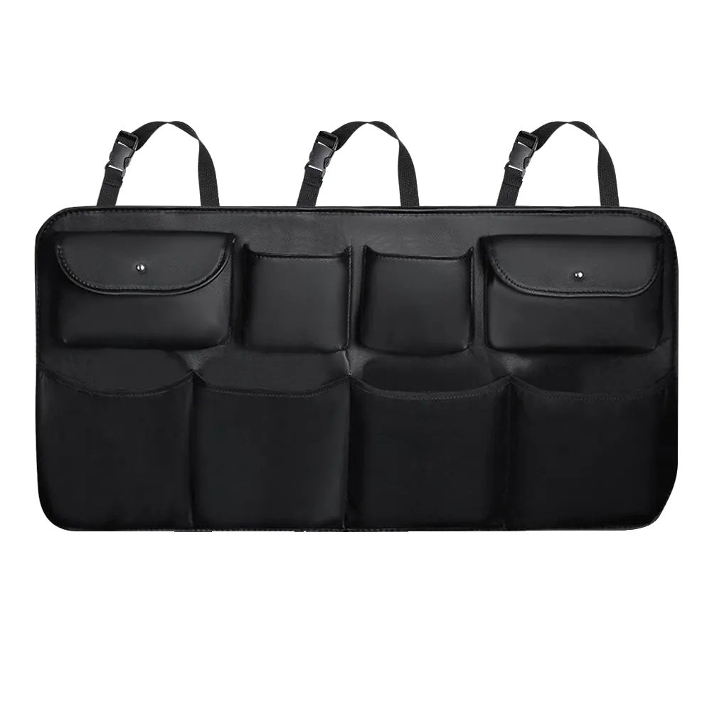 Auto Rücksitz Organizer, Mehrfach-taschen-design, Langlebiges Material, Schwarz