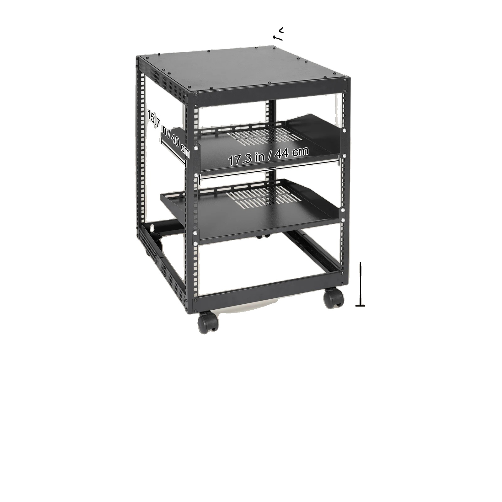 Offenes Rahmenserver-rack, Verstellbare Tiefe, Robuste Konstruktion, 12u