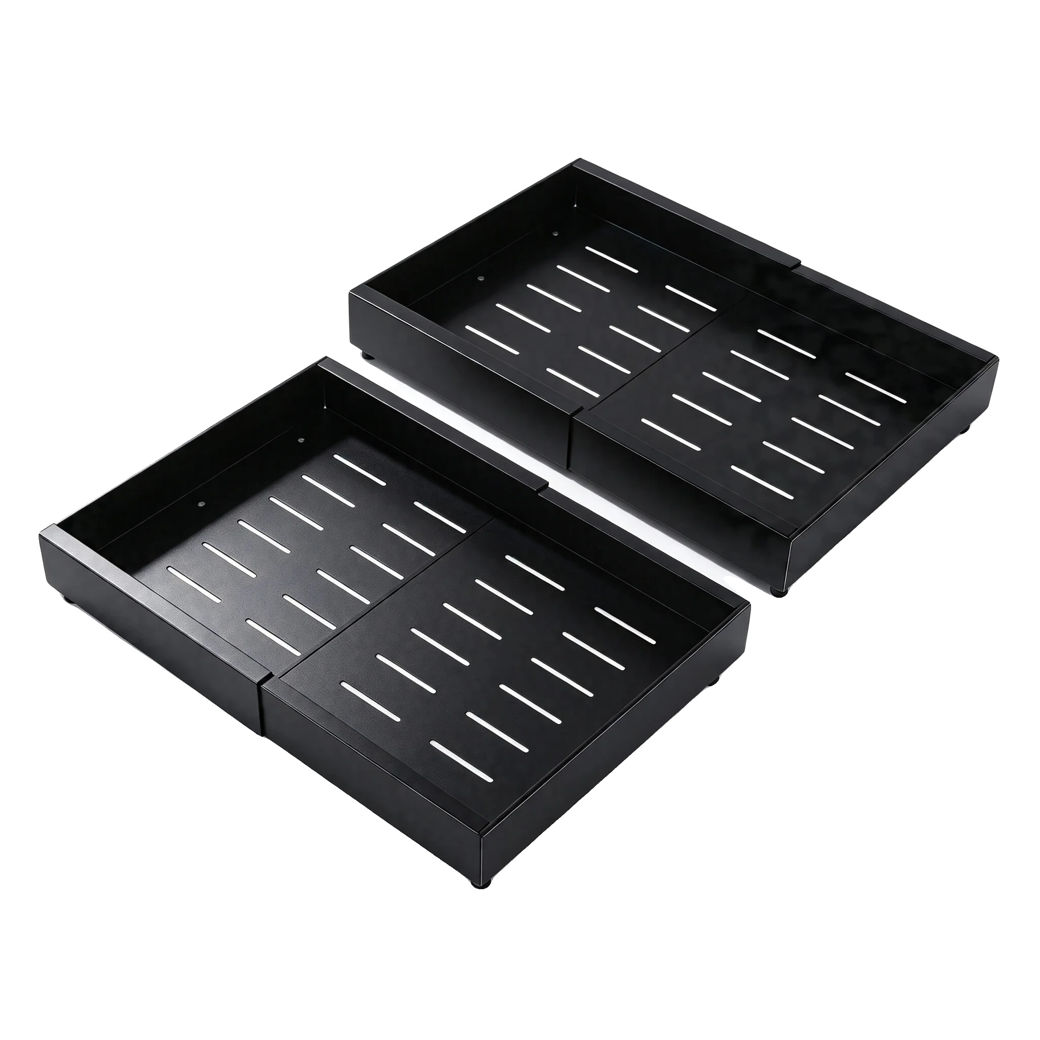 Lagerregal, Verstellbares Design, Langlebiger Kohlenstoffstahl, 2pcs Schwarz S