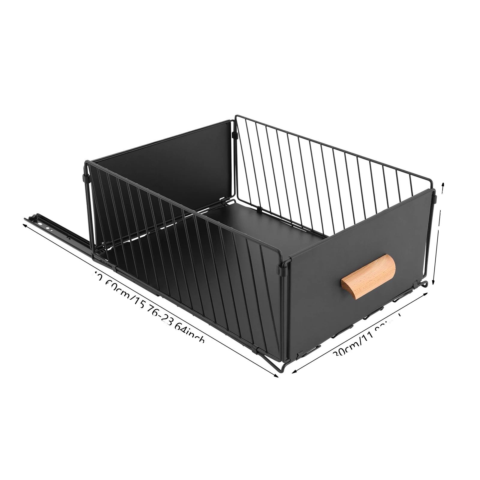 Schrankorganizer, Verstellbare Länge, Geräuschlos Gleitende Schubladen, Schwarz