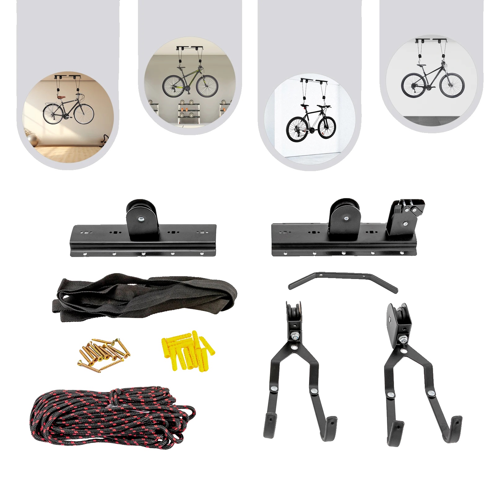 Fahrradheber, Robuste Konstruktion, Einfache Installation, Schwarz