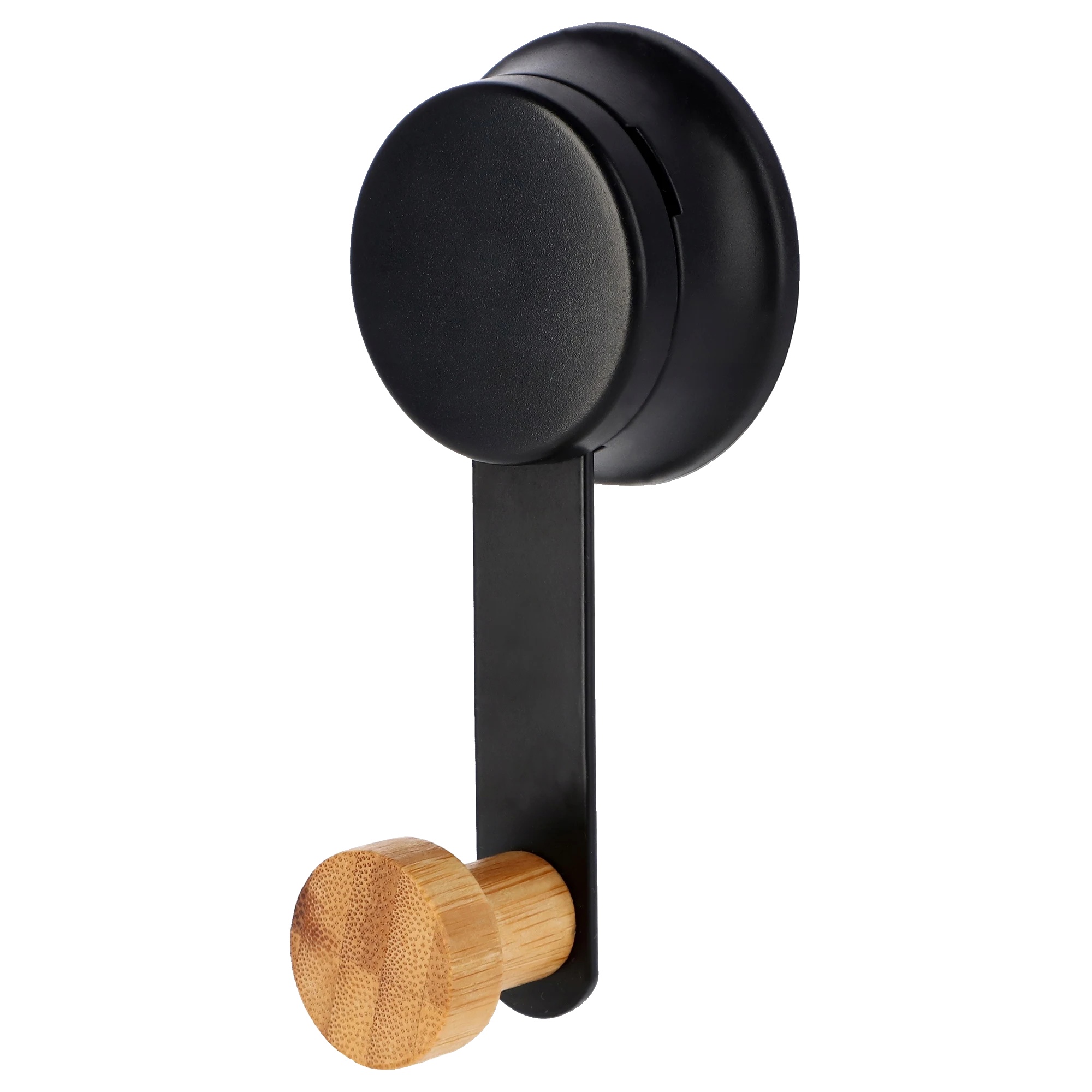 Haken, Stahlmaterial, Schwarze Farbe, 2 Kg Tragfähigkeit, 10 Cm Länge, Saugnapfdesign