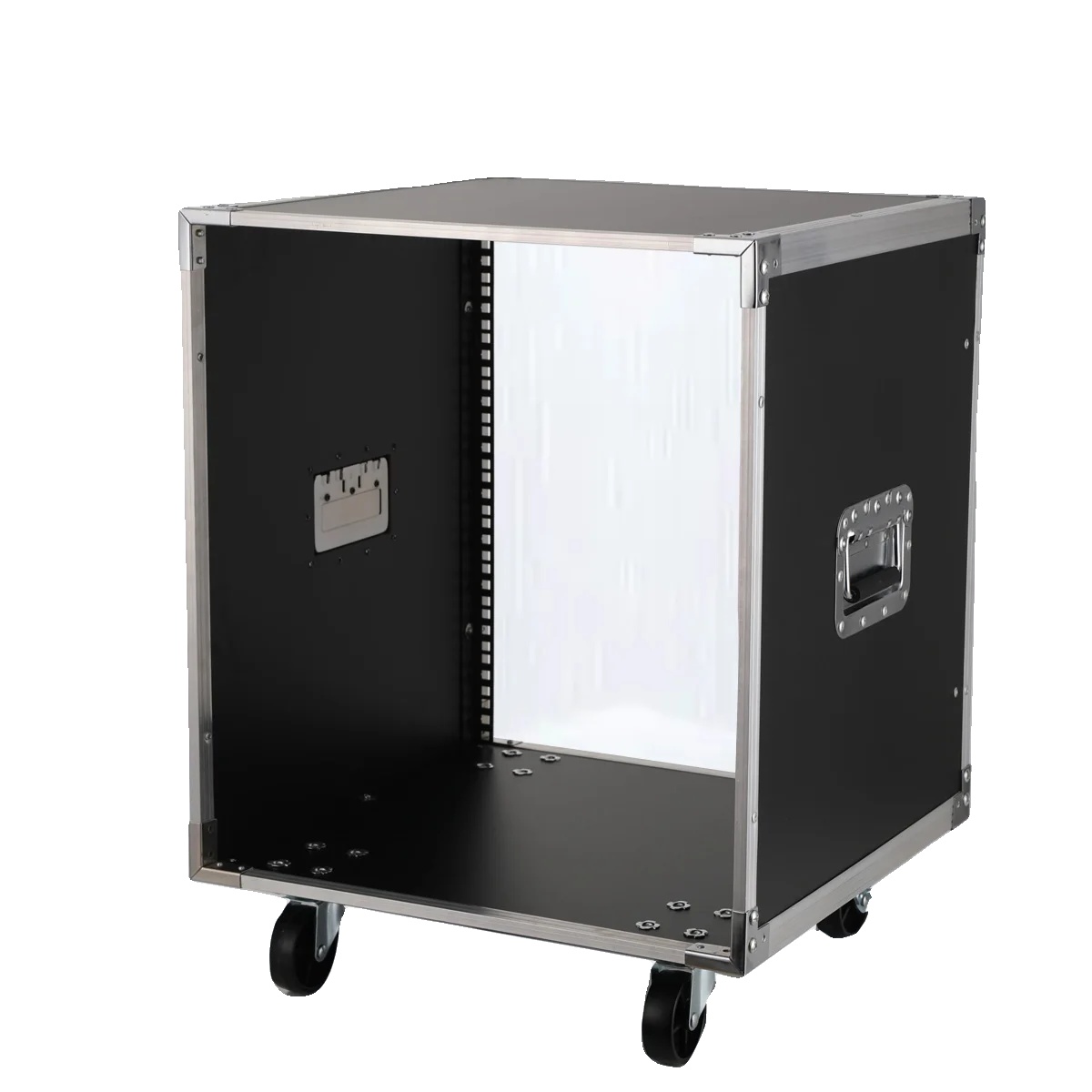Tragbares Rollnetzwerk-rack, 12u Größe, Legierter Stahl, 4×3" Industrie-räder, Unterstützt Telekommunikationsgeräte, Einfache Montage