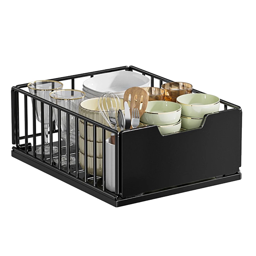 Schrankorganizer, Ausziehbares Design, Vielseitige Aufbewahrungslösung, Erhöht, Breite 25cm