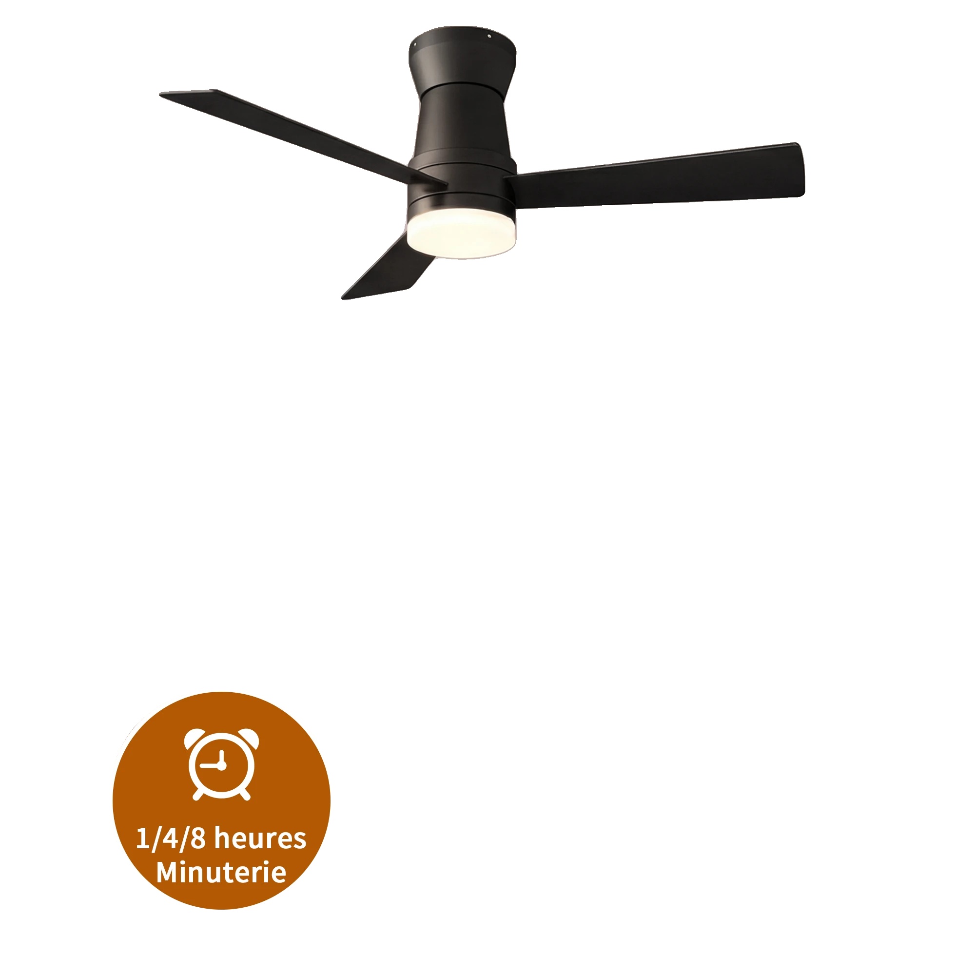 Deckenventilatoren, Flaches Design, Flüsterleiser Betrieb, Schwarz