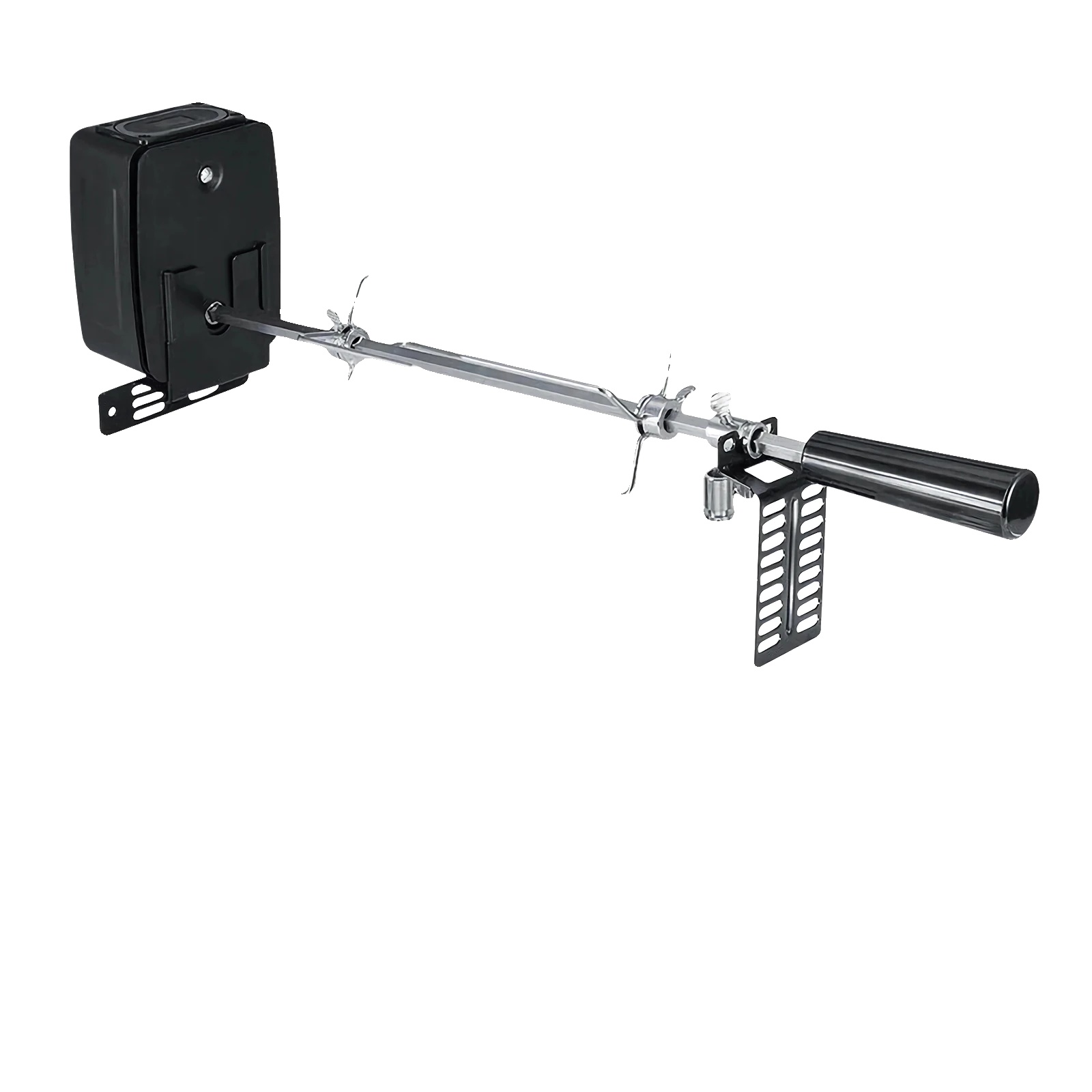 Elektrischer Bbq-grillrost, 304 Edelstahl, 360° Drehung, Schwarz