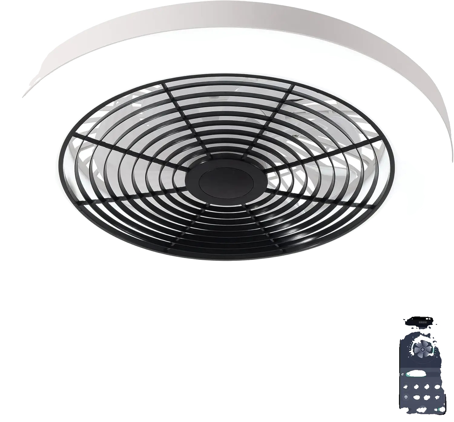 Deckenventilator, Fernbedienung, Dimmbare Led-beleuchtung, Schwarz