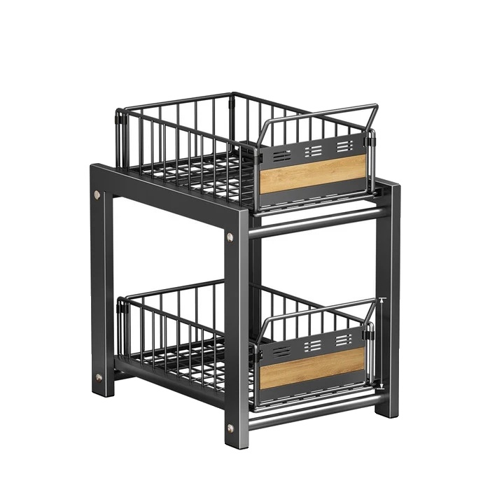 Lagerregal, Ausziehbares Design, Platzsparend, Schwarz