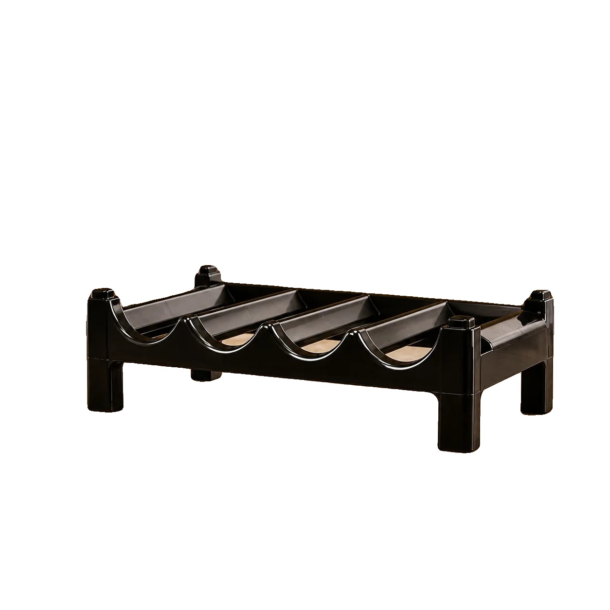 Weinregal, Modulares Design, Platzsparende Aufbewahrung, 1 Stück Schwarz, 432313cm (4 Flaschen)