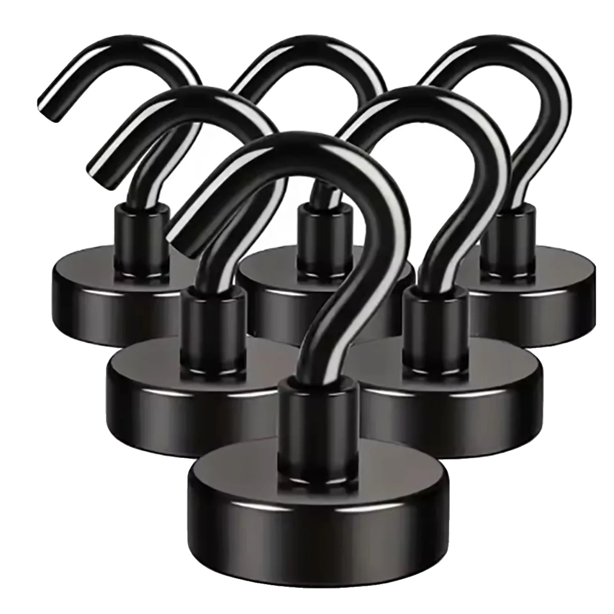 Magnetische Haken, Bohrfreie Installation, Hohe Tragfähigkeit, 6stück