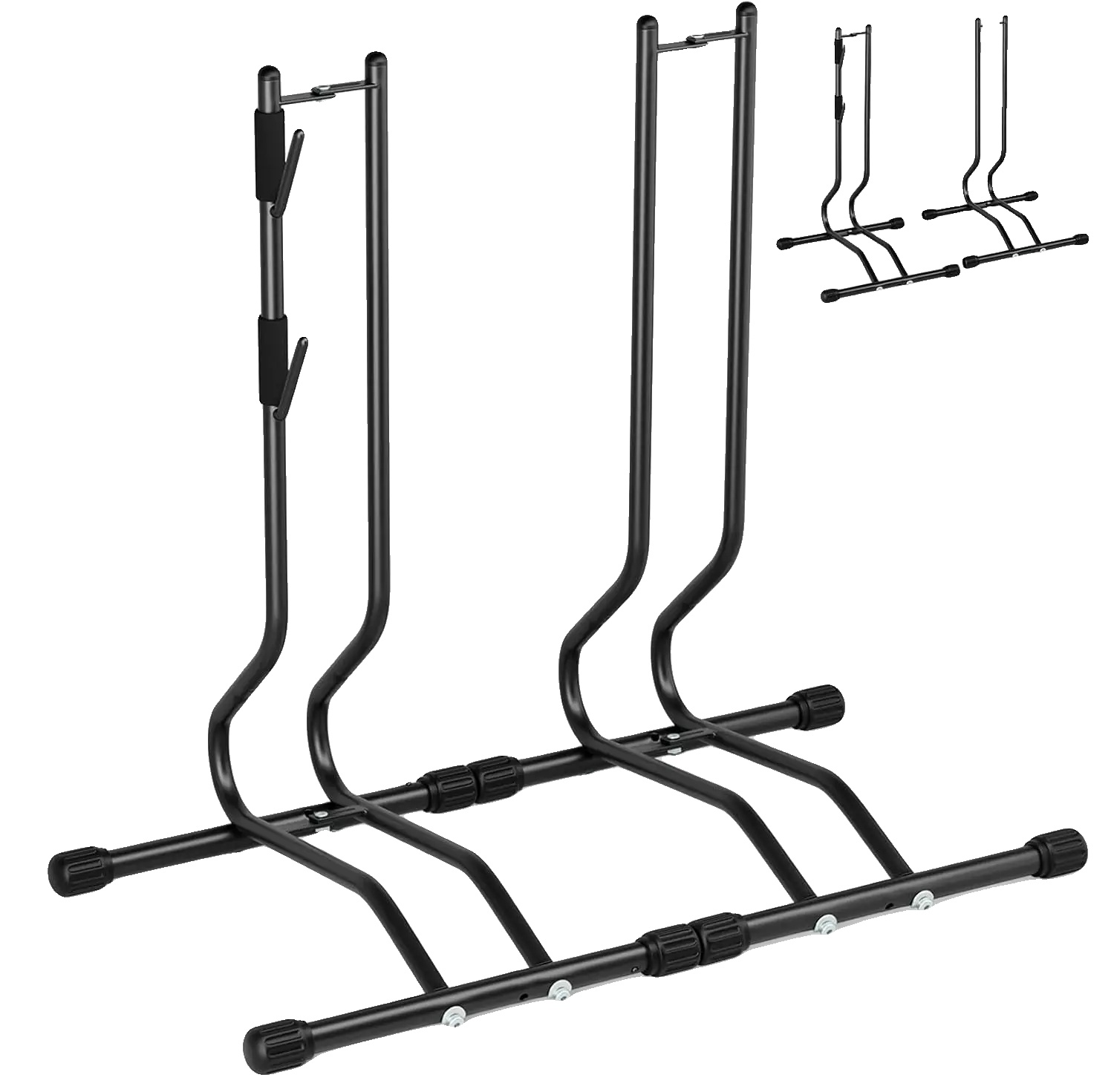 Fahrradständer, Wendbares Design, Passt Für 2 Bis 3 Fahrräder, Packung Mit 2