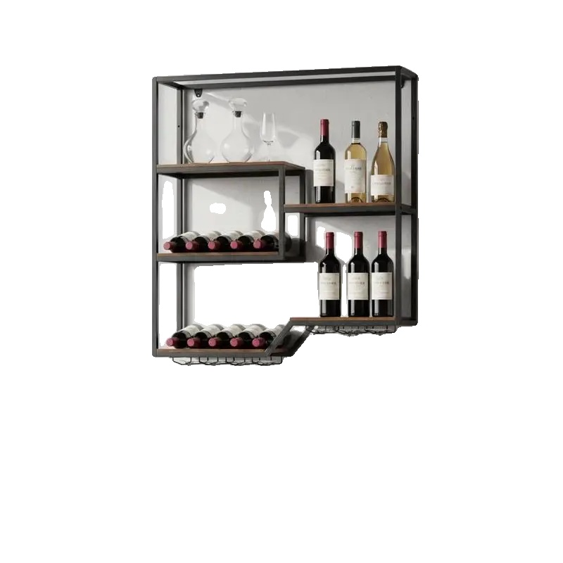 Weinregal, Wandmontiert, 6-stufiges Lagerregal, Fxcrojl1jhijp0