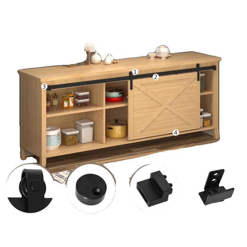 Gleitende Schiene, Kohlenstoffstahl, 183 Cm X 0,6 Cm X 18 Cm, Maximale Türbreite 100 Cm, Türdicke 35-45 Mm, Tragfähigkeit 20 Kg