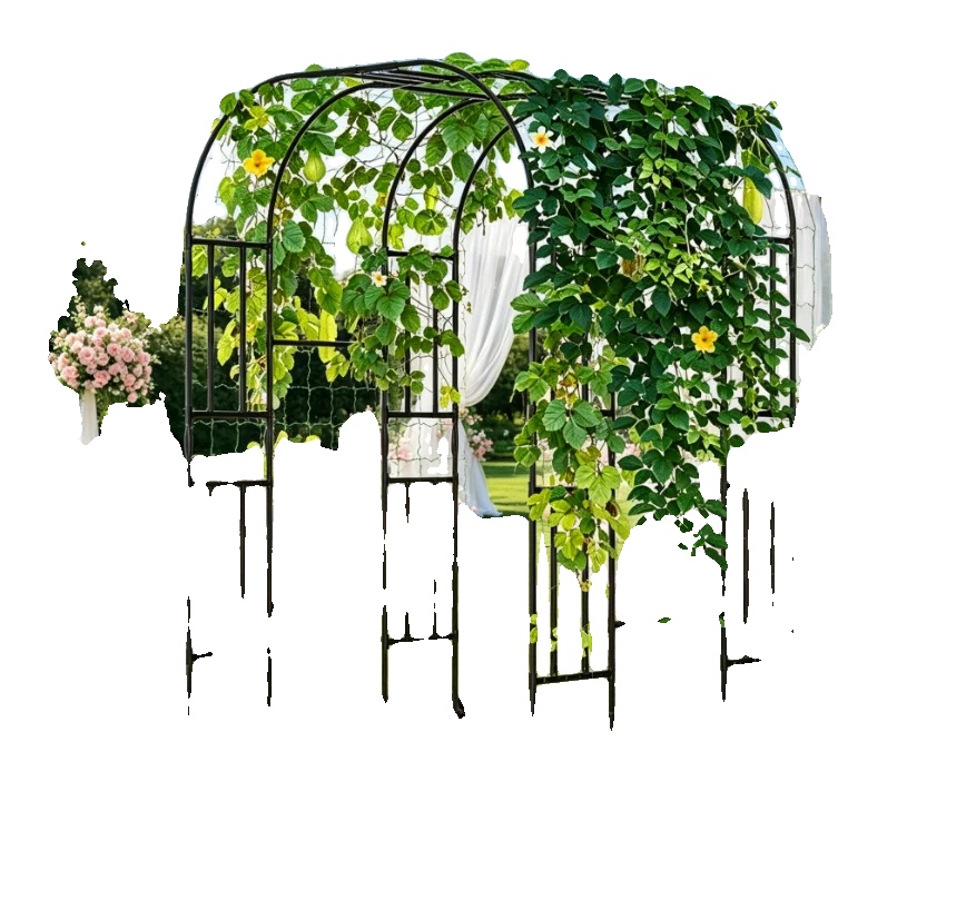 Garten-spalier, Stahlmaterial, 2,2 M Höhe, U-förmiges Design, Unterstützt Kletterpflanzen, Wetterbeständig