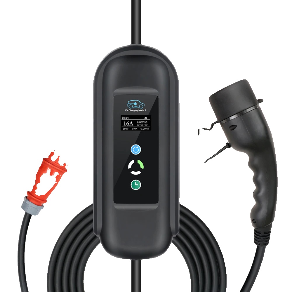 Tragbares Ev-ladegerät, 16a Einstellbarer Strom, 11kw Maximale Leistung, Yhh-t2-11kw, Typ2