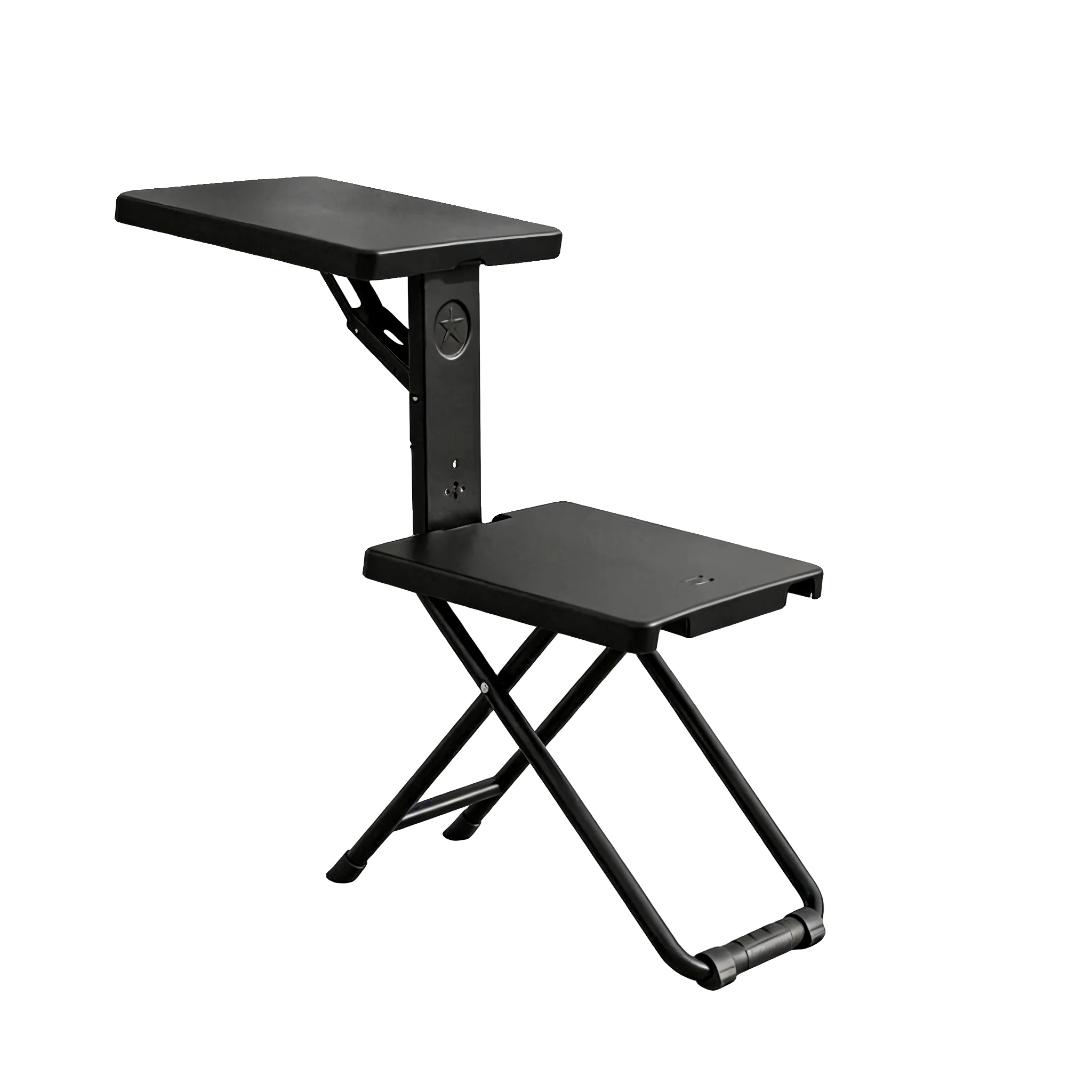 Klapp-campingstuhl, Tragbares Design, Integrierter Schreibtisch, Schwarz