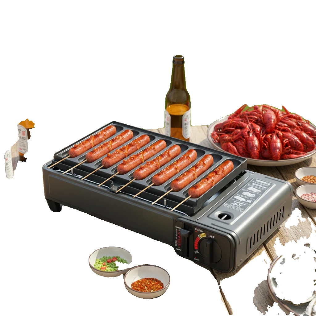 Tischgasgrill, 42x26x11 Cm, 2,2 Kw Thermische Leistung, 160 G/stunde Gasverbrauch, Abnehmbarer Fettauffangbehälter, Kompatibel Mit Butan/lpg