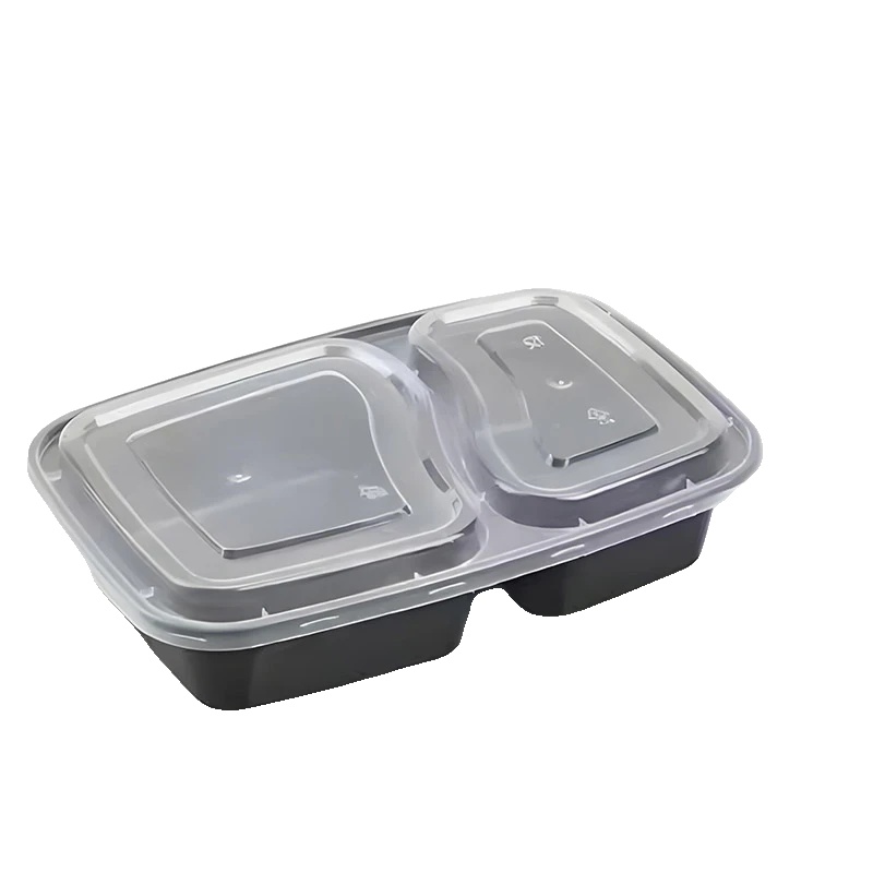 Lebensmittelaufbewahrungsboxen, Langlebiges Stapelbares Design, Mikrowellengeeignet, 2-fächer