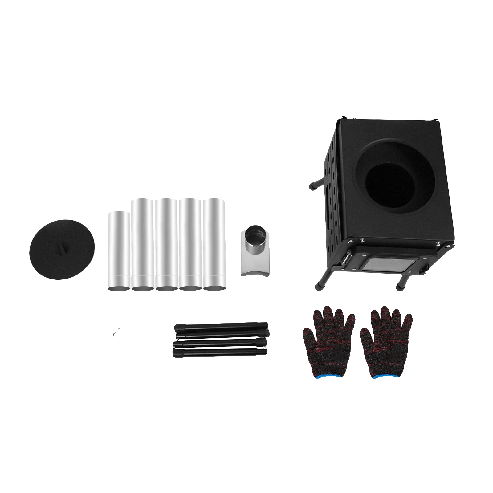 Campingkocher, Tragbares Design, Mehrkraftstoffoptionen, Schwarz