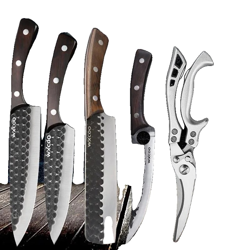 Kochmesser Set, Edelstahlklingen, Ergonomischer Griff, 5pcs