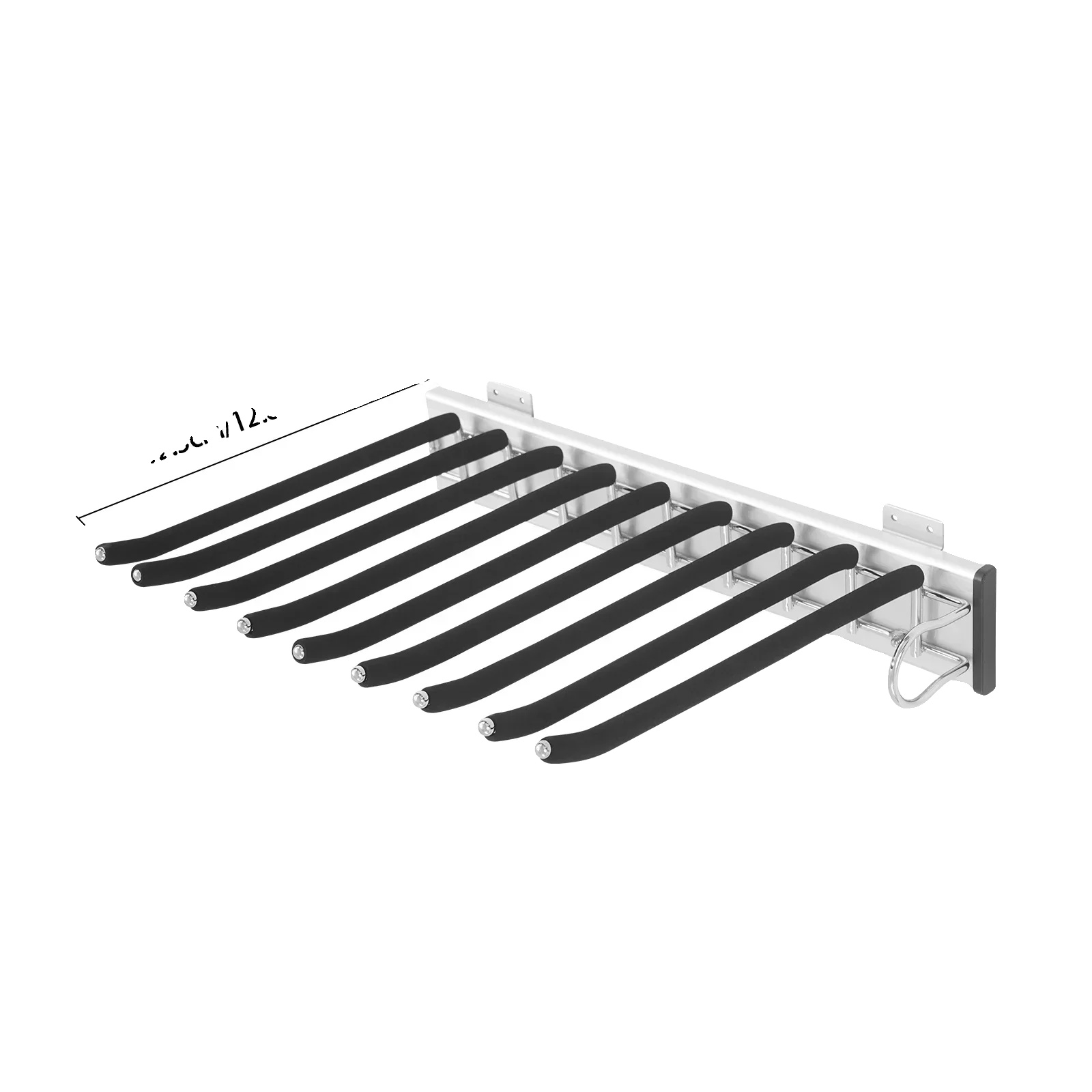 Hosenregal, Wandmontage-design, Hohe Tragfähigkeit, Schwarz