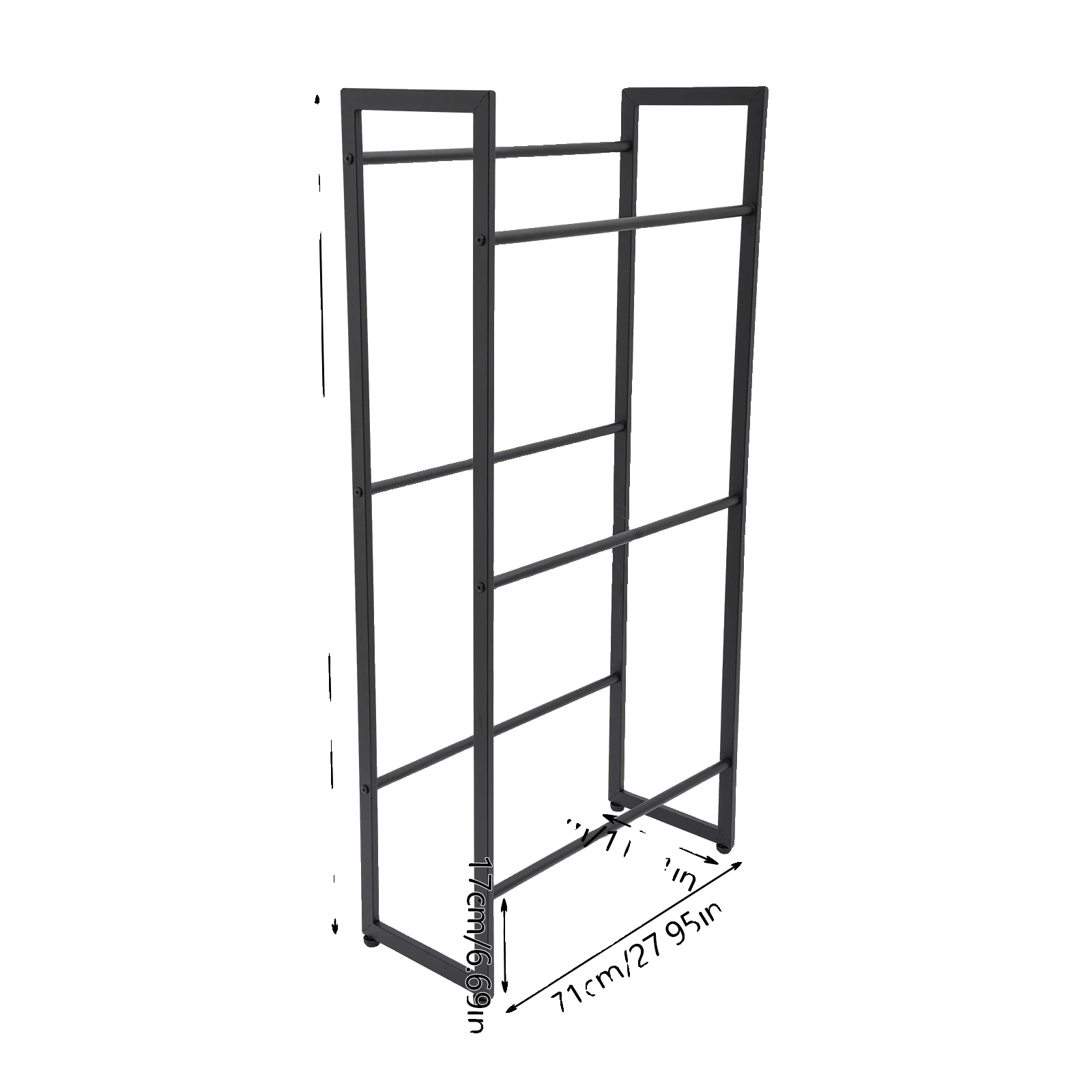 Getränkekistenregal, 3-stufig, Modernes Design, Schwarz