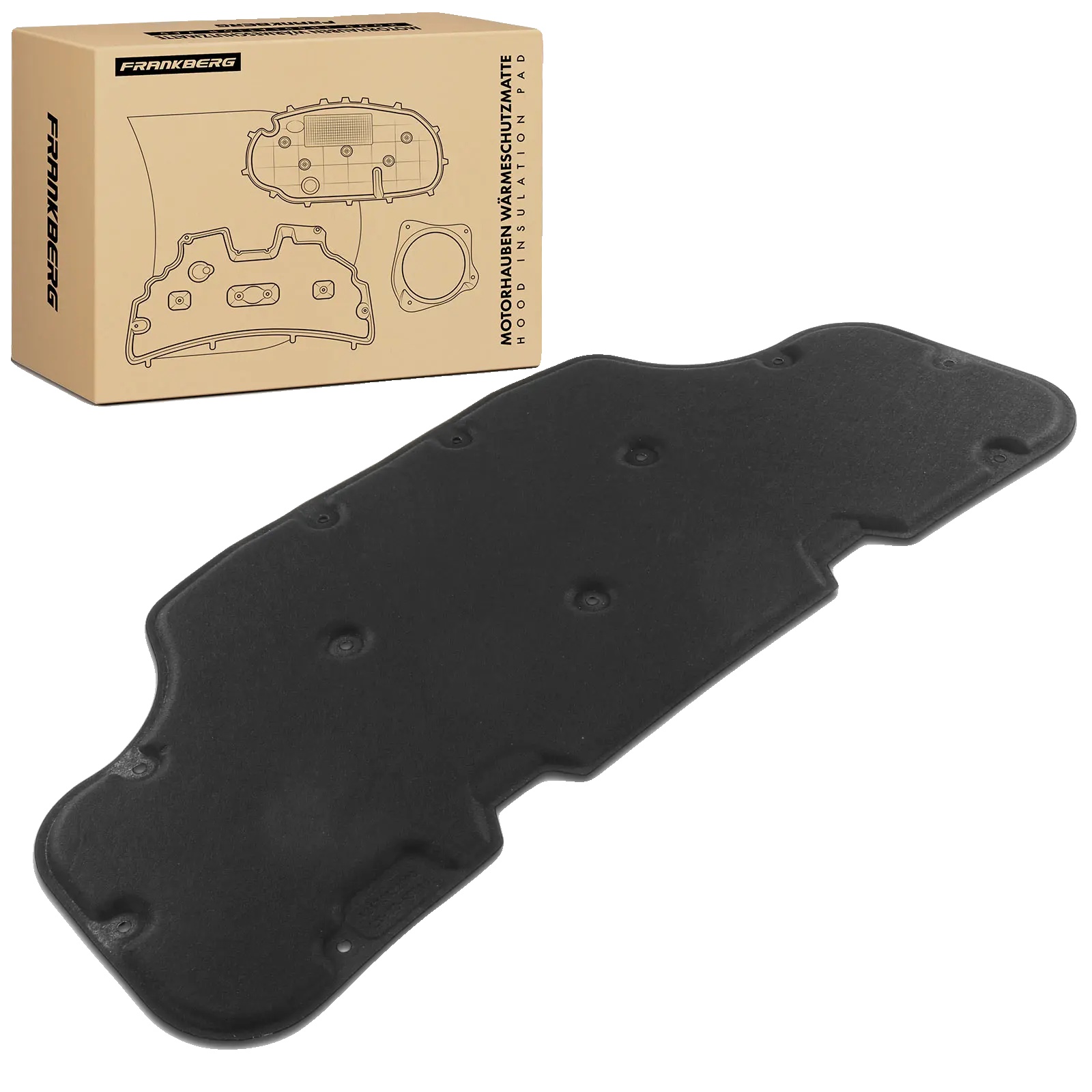 Isoliermatte, Pu-material, Kompatibel Mit Mercedes-benz Glb X247, Einbauposition: Motorhaube, Schwarze Farbe, Oem-nr.: 2476822800