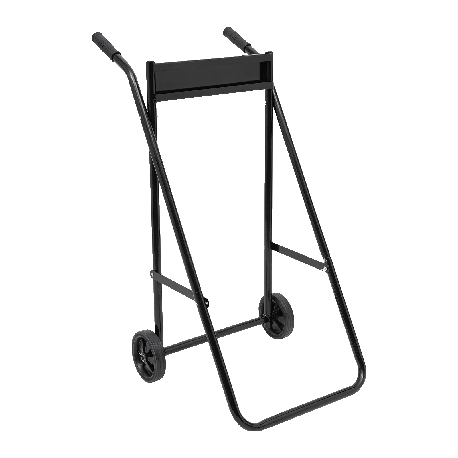 Außenbordmotorwagen, Robuste Stahlkonstruktion, Faltbares Design, Schwarz