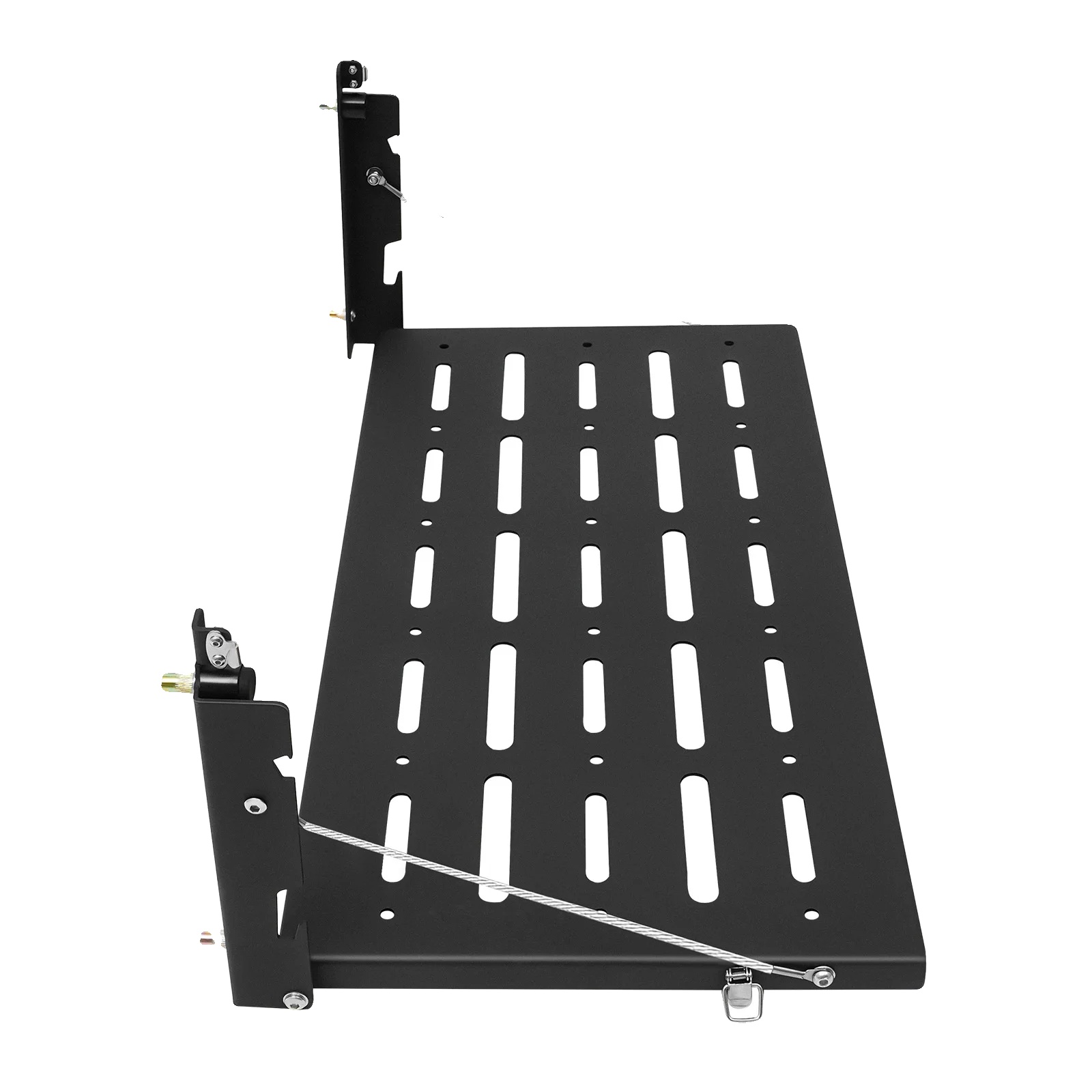 Klappbare Heckklapptisch, Robuste Stahlkonstruktion, Kompaktes Design, Schwarz