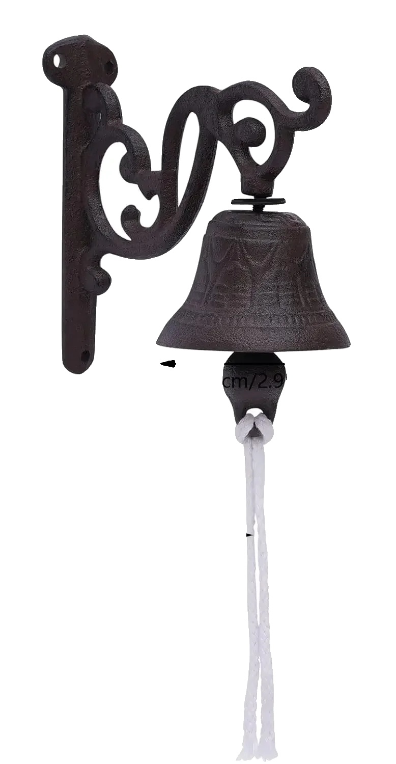 Türglocke, Gusseisen-konstruktion, Vintage-stil, Schwarz