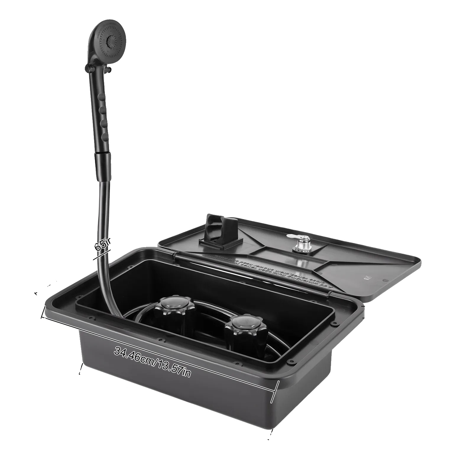 Duschset, Langlebige Materialien, Sicheres Design, Schwarz