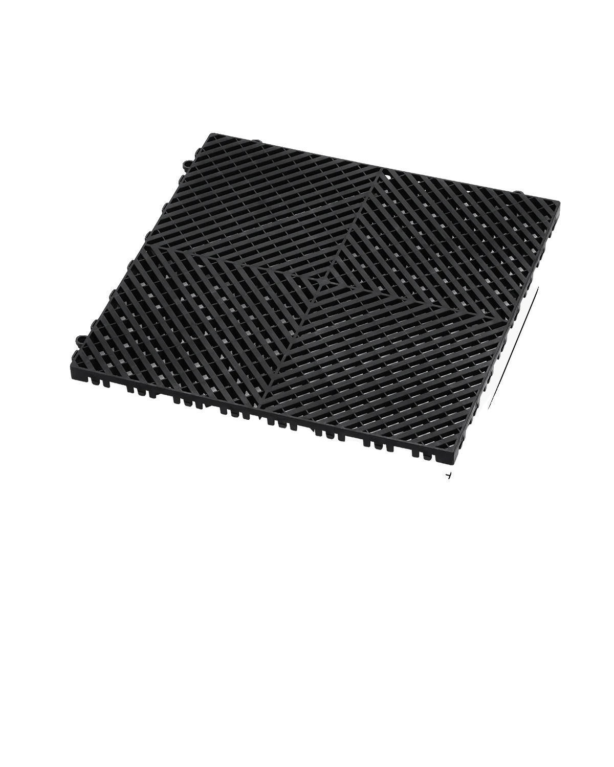 Drainagematte, Langlebiges Material, Ineinandergreifendes Design, Schwarz