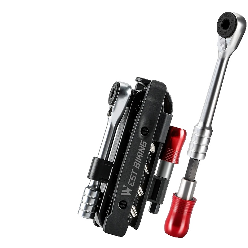 Multifunktionales Fahrrad-ratschen-schraubenschlüssel-set, Ratschen-schraubenschlüssel: 40cr, Gewicht: Ca. 195 G, Kompaktes Design Für Tragbarkeit,