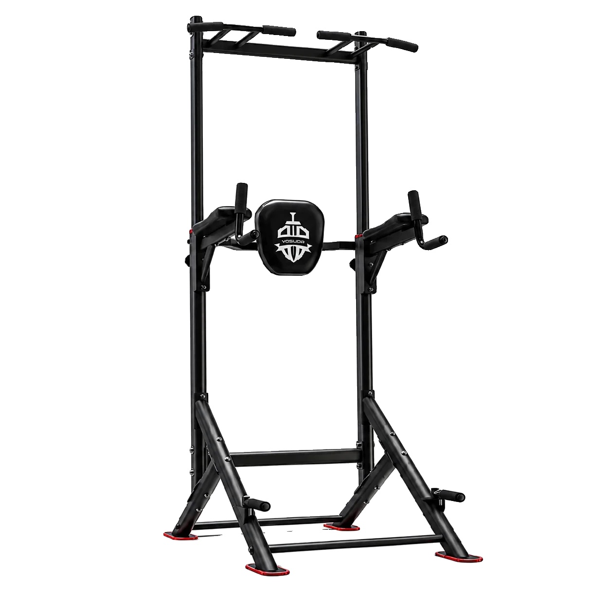 Power Tower, Verstellbare Höhe, Multifunktionales Krafttraining, Schwarz