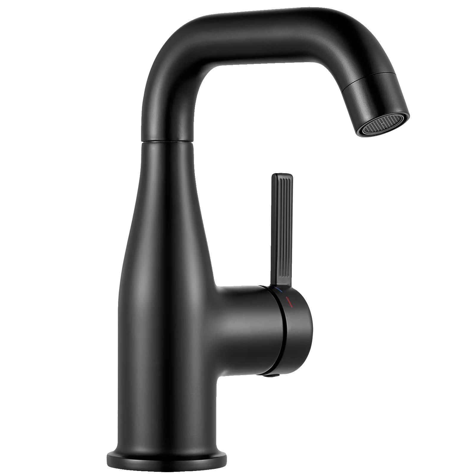 Waschtischarmatur, Langlebige Zinklegierung, Einhebelsteuerung, Schwarz, Edelstahl, G3/8