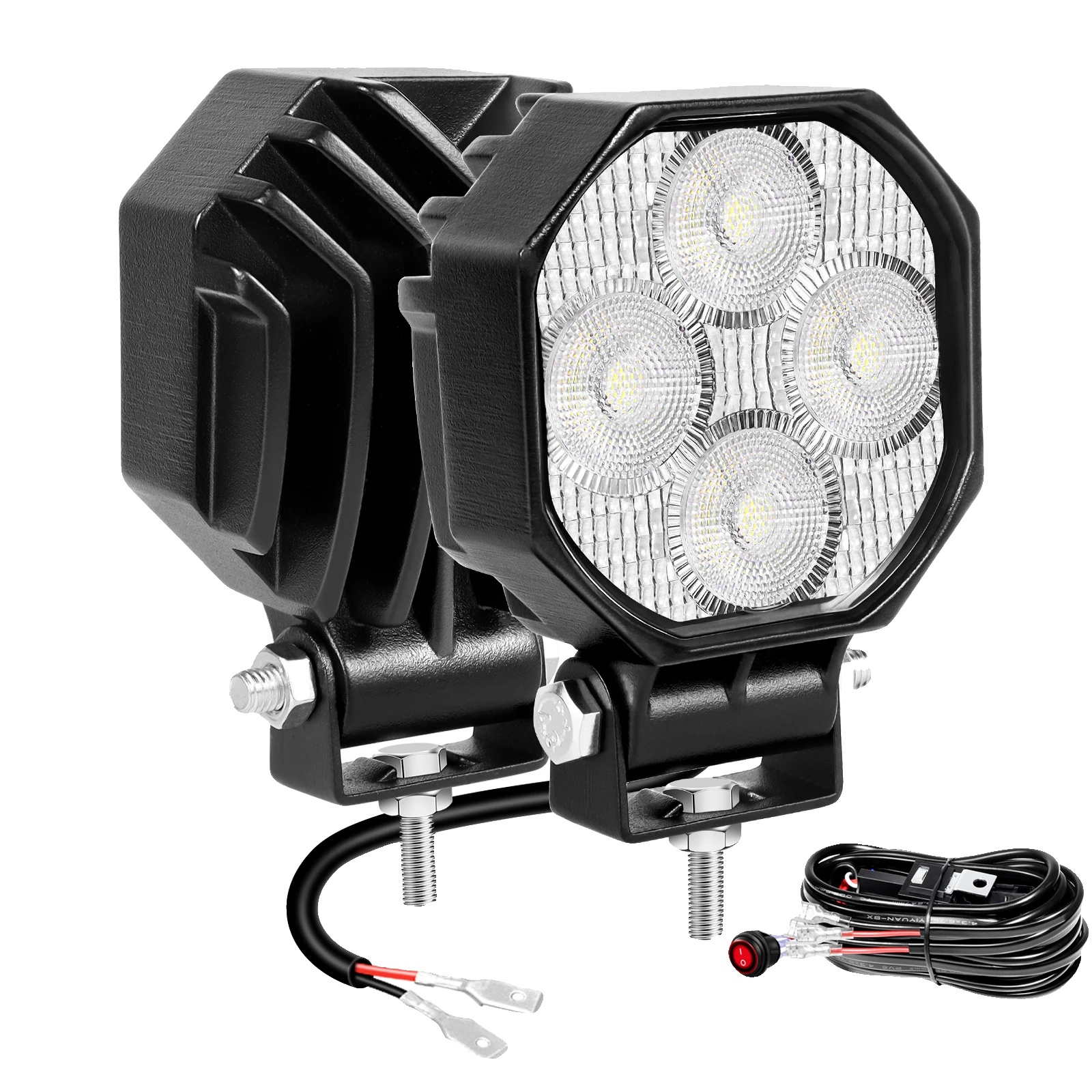 Led-arbeitslicht, Langlebige Konstruktion, Wasserdichtes Design, 2x16w Flutlichtstrahler, 3000lm-a
