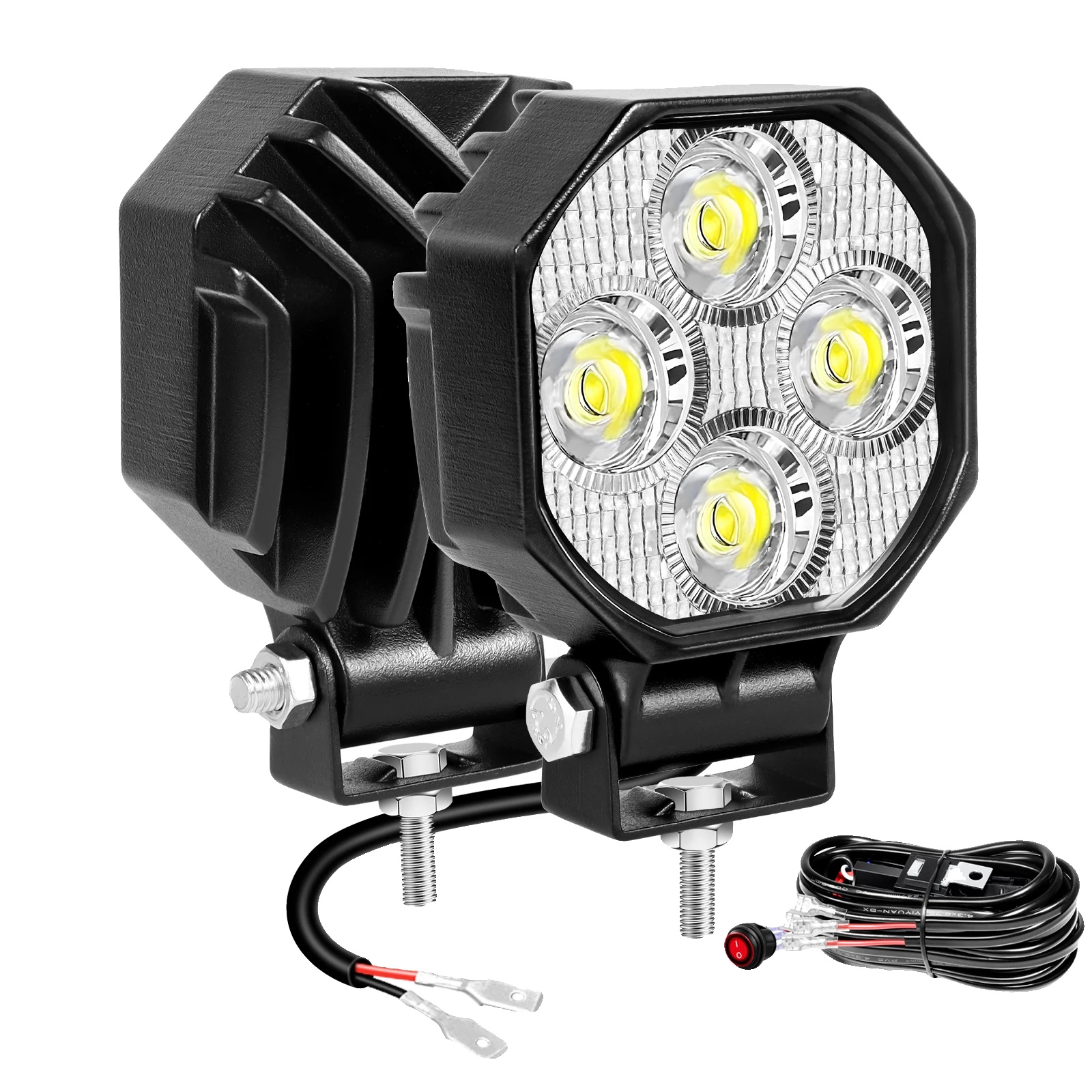 Led-arbeitslicht, Langlebige Konstruktion, Wasserdichtes Design, 2x16w Spot Beam, 3000lm