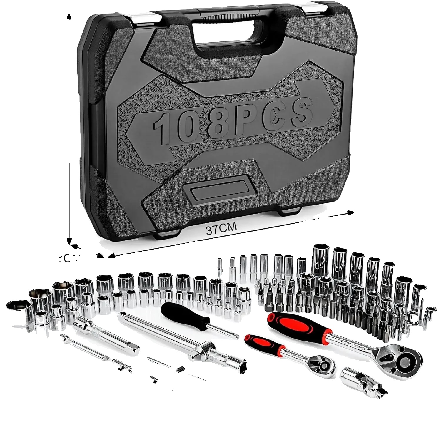 Steckschlüsselsatz, 108-teilig, Langlebige Konstruktion, 108pcs