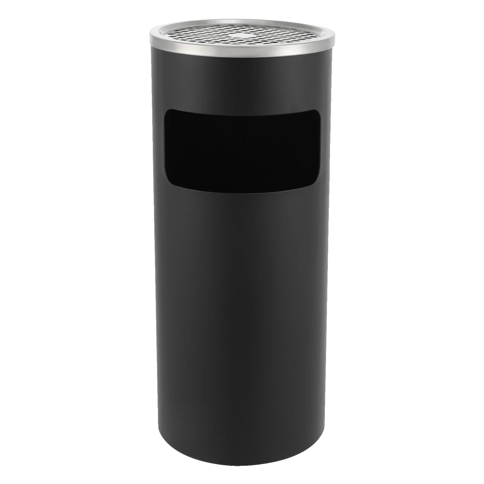 Außen-aschenbecher, Langlebiger Edelstahl, Große Kapazität, 12l, Schwarz