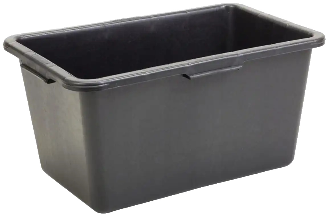 Baucontainer, 65l Fassungsvermögen, Ergonomischer Griff, Schwarz