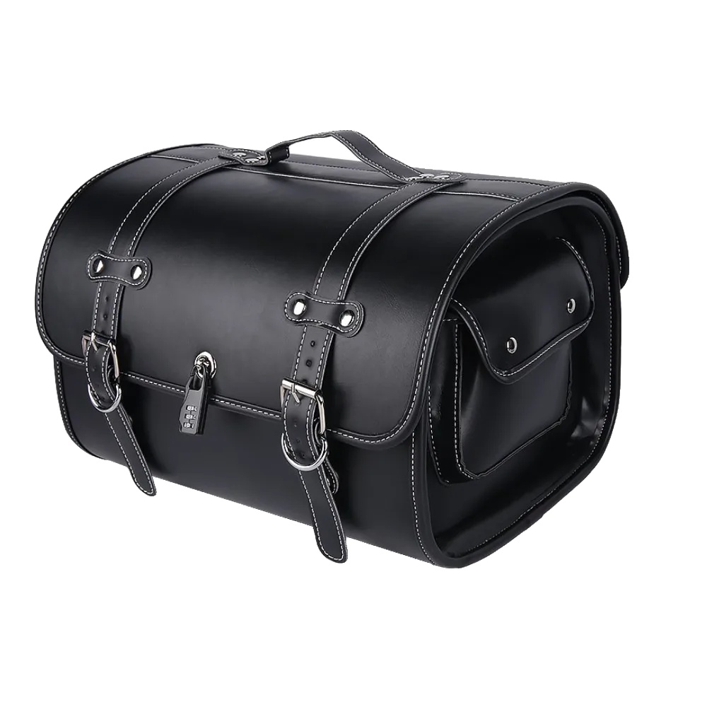 Motorrad-hecktasche, Wasserdicht, Langlebiges Leder, Schwarz