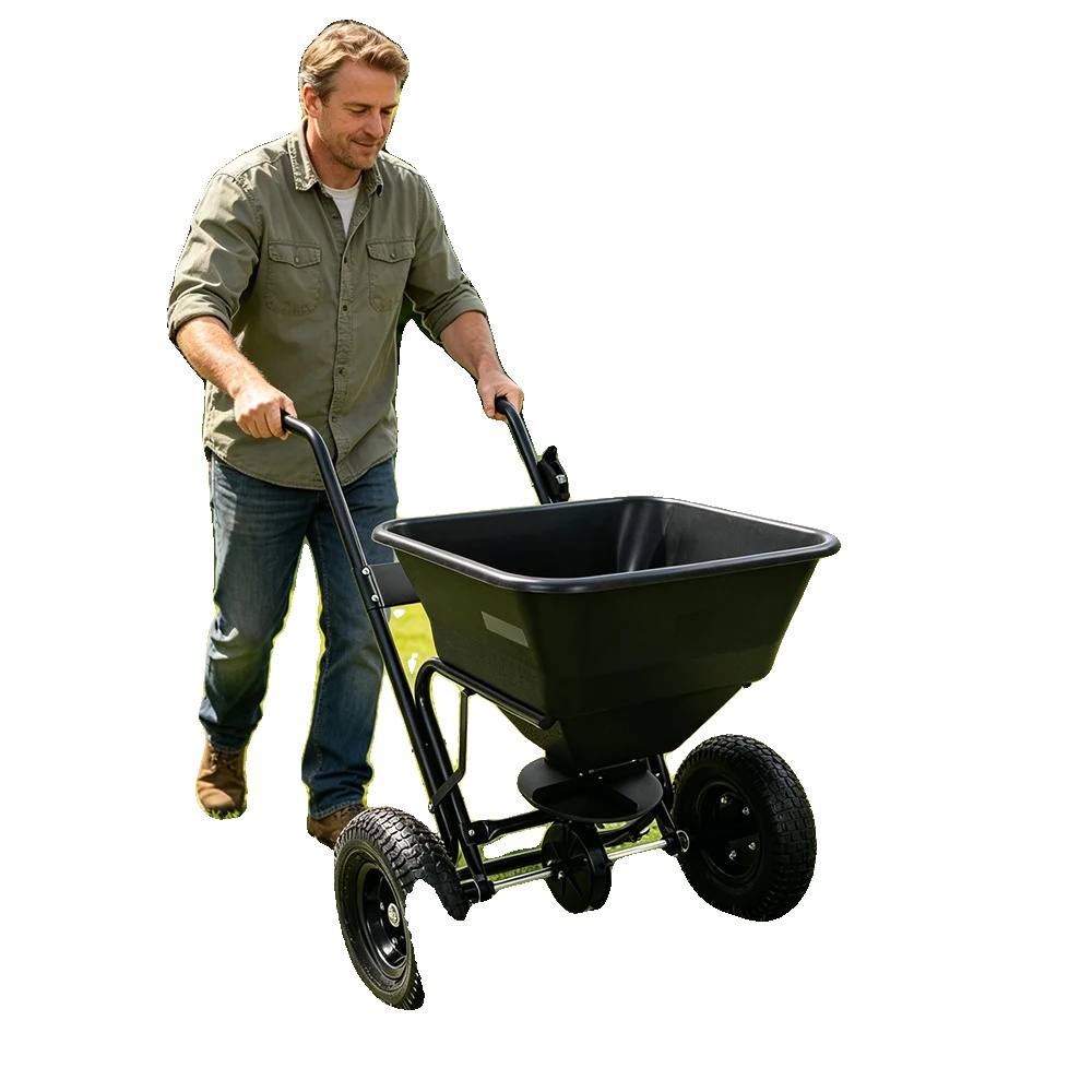 Streuwagen, Pvc- Und Stahlmaterial, Abmessungen 106x73x76 Cm, Radgröße 32,5 Cm, 10 Geschwindigkeitsstufen, Einfache Montage