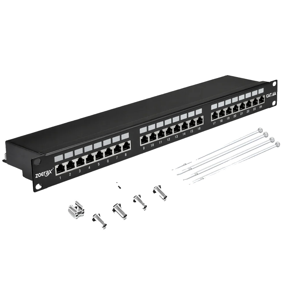 Patchpanel, Netzwerk-integrierter Kabelorganisator, 24-port, 10gbps Geschwindigkeit, 24 Port