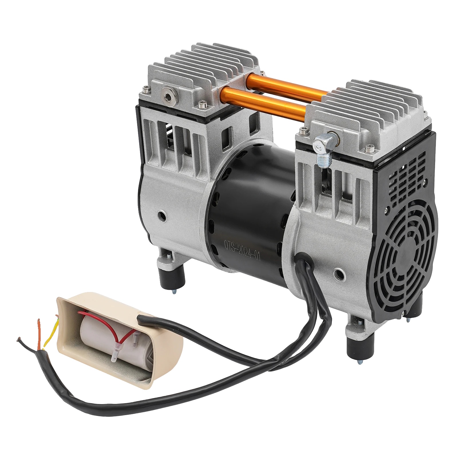 Luftkompressor Pumpenkopf, Reiner Kupfermotor, Überhitzungsschutz, Schwarz, 220v-240v Eu-stecker