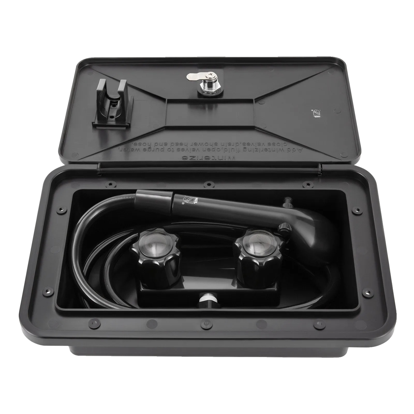 Duschbox-set, Vielseitige Verwendung, Robuste Konstruktion, Schwarz