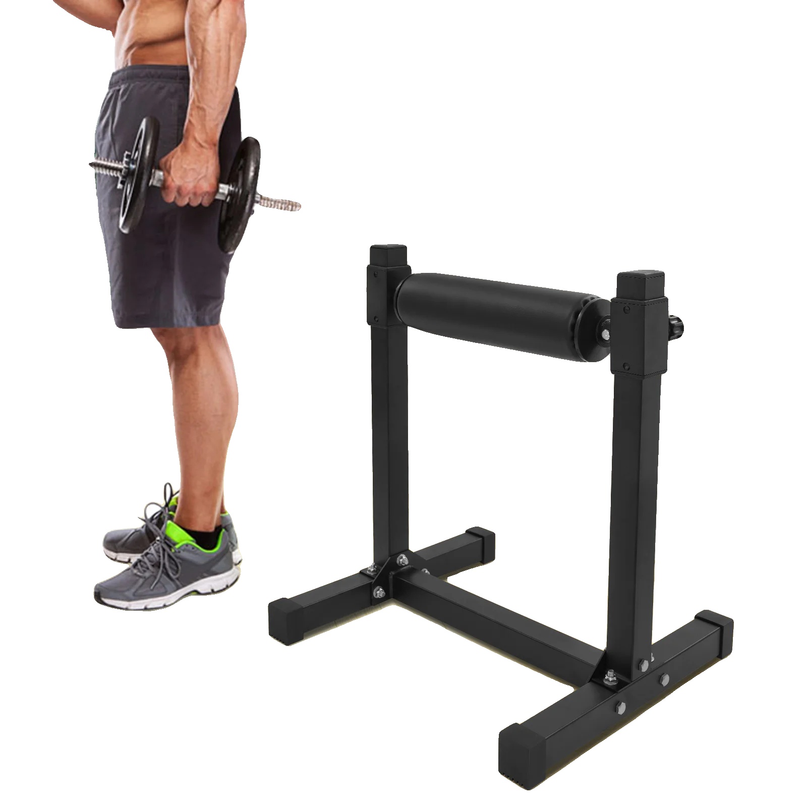 Split Squat Stand, Q235 Kohlenstoffstahl, 612567673mm, Maximalbelastung 200kg, Rollenlänge 420mm, 9 Verstellbare Gänge