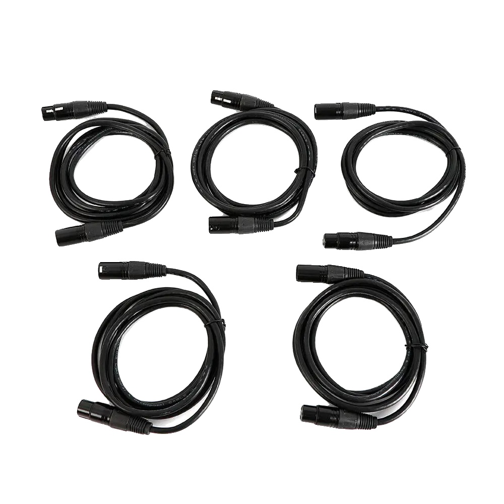 Dmx-kabel, 5-polig Xlr, Zuverlässige Signalübertragung, 5stk, 1m