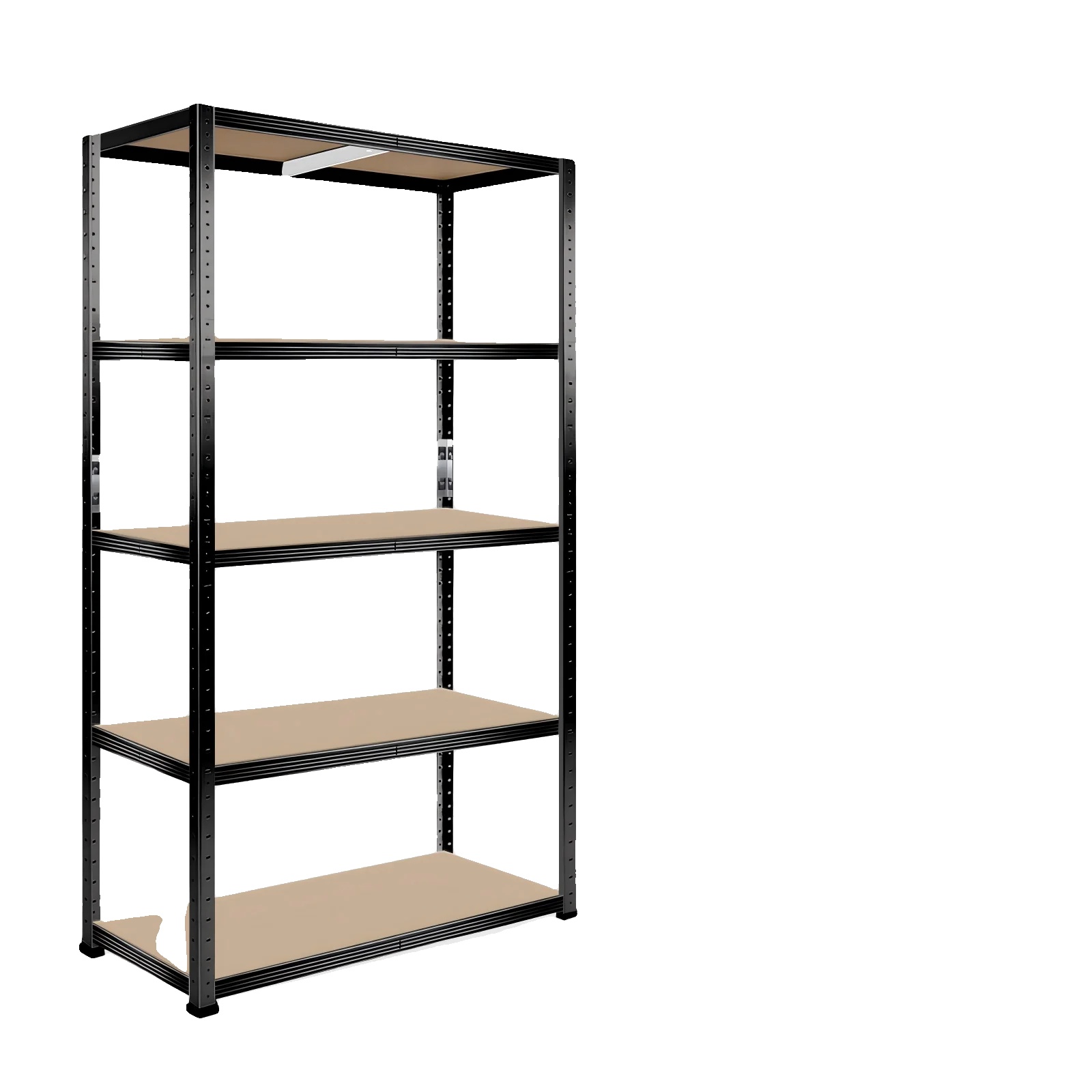 Regal, Schwerlastmetall, Verstellbare Regalböden, 2 Pack 1.5m Schwarz 90x40cm