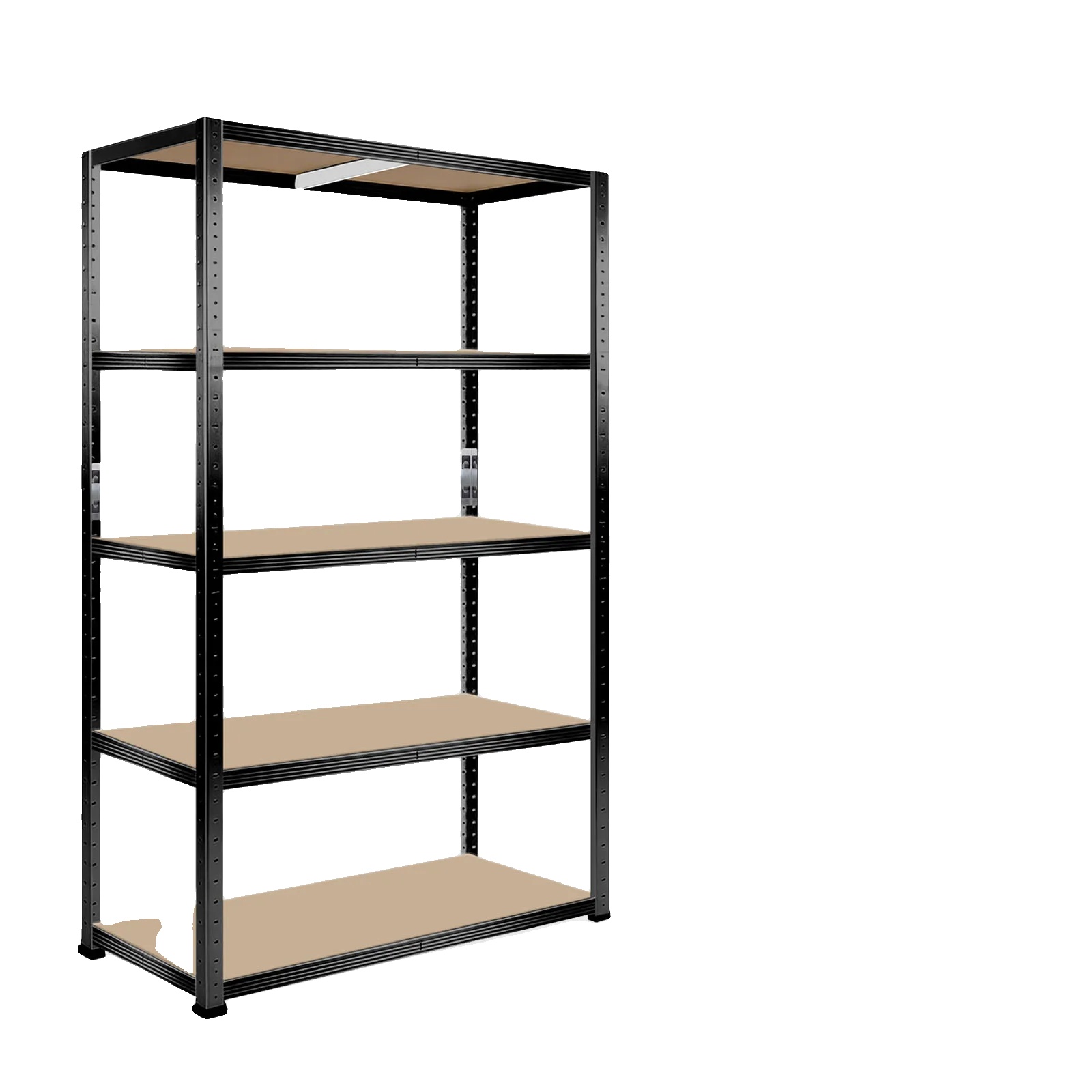 Regal, Schwerlastmetall, Verstellbare Regalböden, 2 Pack 1.8m Schwarz 90x40cm