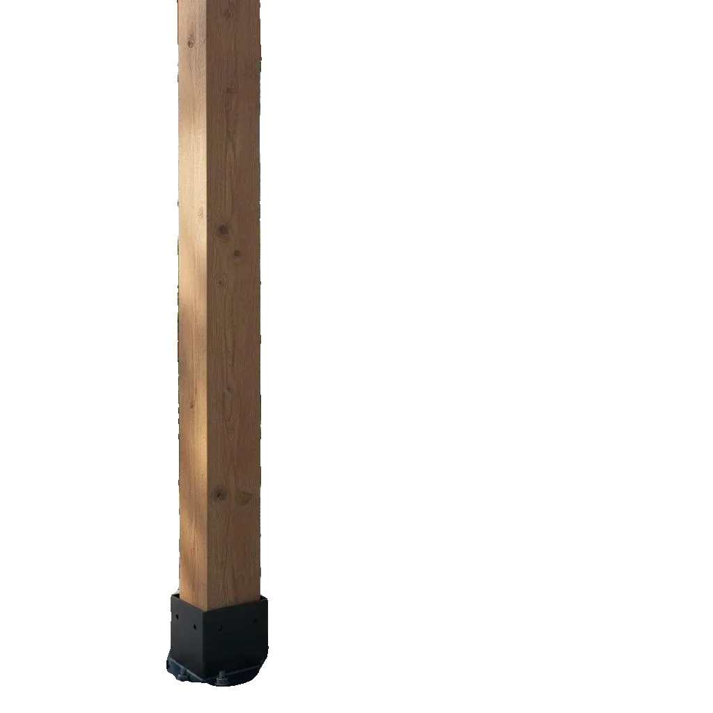 Holzpfostenstütze, Pulverbeschichteter Kohlenstoffstahl, 152 X 152 Mm, Interne Pfostenbasis 142 X 142 Mm, Kompatibel Mit 6 X 6 Holzpfosten, Geeignet